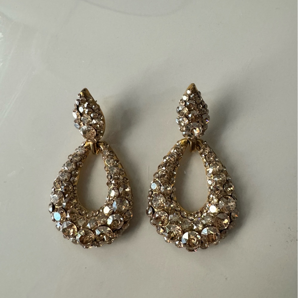 Gold Jim Ball Pageant Earrings